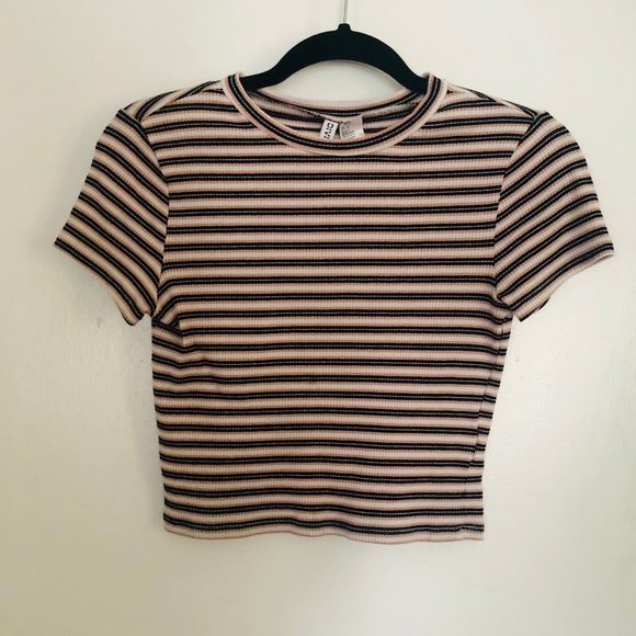 H&M Tops - Stripped Crop Top